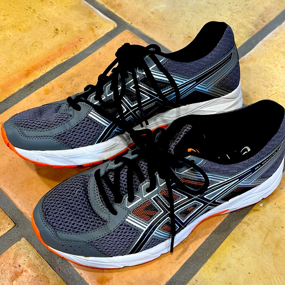 Mens Grey Orange and Black Size 8 Every day comfort ASICS